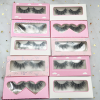 Grosir Kustom Logo Lash Kasus Bulu Mata Sutra Klasik 10 Pasang Premium Silk Curly Faux Mink Bulu Mata Vegan