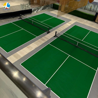 Tapis de terrain de pickleball en PVC enduit d'acrylique pour sports mobiles, revêtement de sol portable enroulable, épaisseur 3 mm