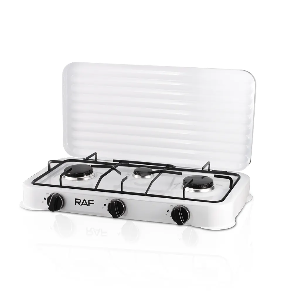 New Portable Outdoor Household Cooking Stainless Steel Burner Cooker Three Heads Gas Stove