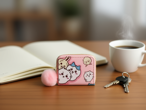 Portefeuille simple à pompon de dessin animé, petite taille, usage quotidien, unisexe, en feutre non tissé - Product Image 2