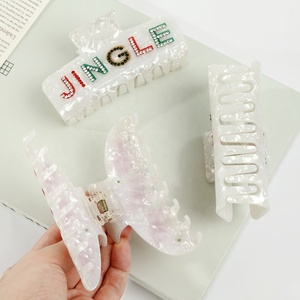 กิ๊บติดผมอะซิเตทประดับเพชรรูปตัวอักษร ดีไซน์หรูหรา สง่างาม ขนาดใหญ่ สำหรับผู้หญิง - Product Image 5