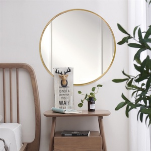 Decoration Modern Gold Metal Frame <b>Wall</b> Hanging Round Mirror for Home - Product Image 3