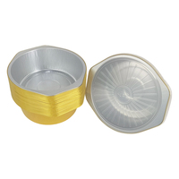 Barquette jetable en aluminium 1430 ml dorée avec poignées, idéale pour le camping, les barbecues, la restauration et le stockage alimentaire en extérieur