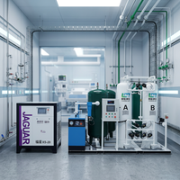 Station d'oxygène centralisée intégrée de qualité médicale PSA à haute pureté et à économie d'énergie avec pompe et engrenage pour hôpitaux et soins intensifs (CI)