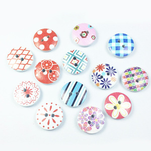 Hot Bán Số Lượng Lớn Cổ Phiếu 24L 15Mm 2 Lỗ In Kết Hợp Mô hình Vòng Nút Bằng Gỗ Cho Trẻ Em Quần Áo - Product Image 2