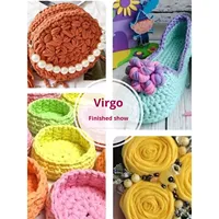 T-shirt Yarn 280g Chunky Flat Polyester Fancy Yarn Dyed Crochet Bag Basket Rug Blanket DIY 61 Colors Ready Ship High Elasticity