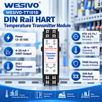 Modul Pemancar Suhu Rel DIN Akurasi Tinggi RTD Thermocouple Output 4-20mA HART