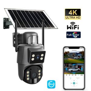 Ubox máy ảnh thông minh hai chiều âm thanh HD bắn ống kính kép kép xem năng lượng mặt trời Wifi tầm nhìn ban đêm PIR ai hình người phát hiện IP66 <span class=keywords><strong>IP</strong></span> <span class=keywords><strong>Camera</strong></span> - Product Image 1