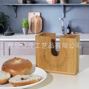 เครื่องตัดขนมปังไม้ไผ่พร้อมกล่องเก็บไม้ไผ่แบบมีช่องแบ่งสำหรับครัว - Product Image 4