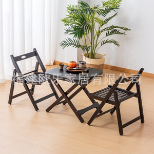 Folding small <b>table</b>, simple square <b>table</b>, outdoor camping portable coffee <b>table</b>, solid <b>wood</b> balcony leisure trendy picnic <b>table</b> - Product Image 1