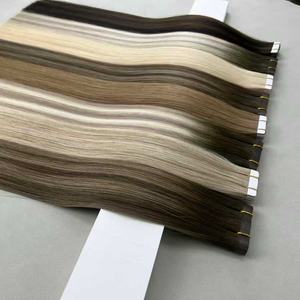 وصلات شعر طبيعية أوروبية مزدوجة السحب بتقنية الشريط اللاصق، وصلات شعر ريمي طبيعية - Product Image 1