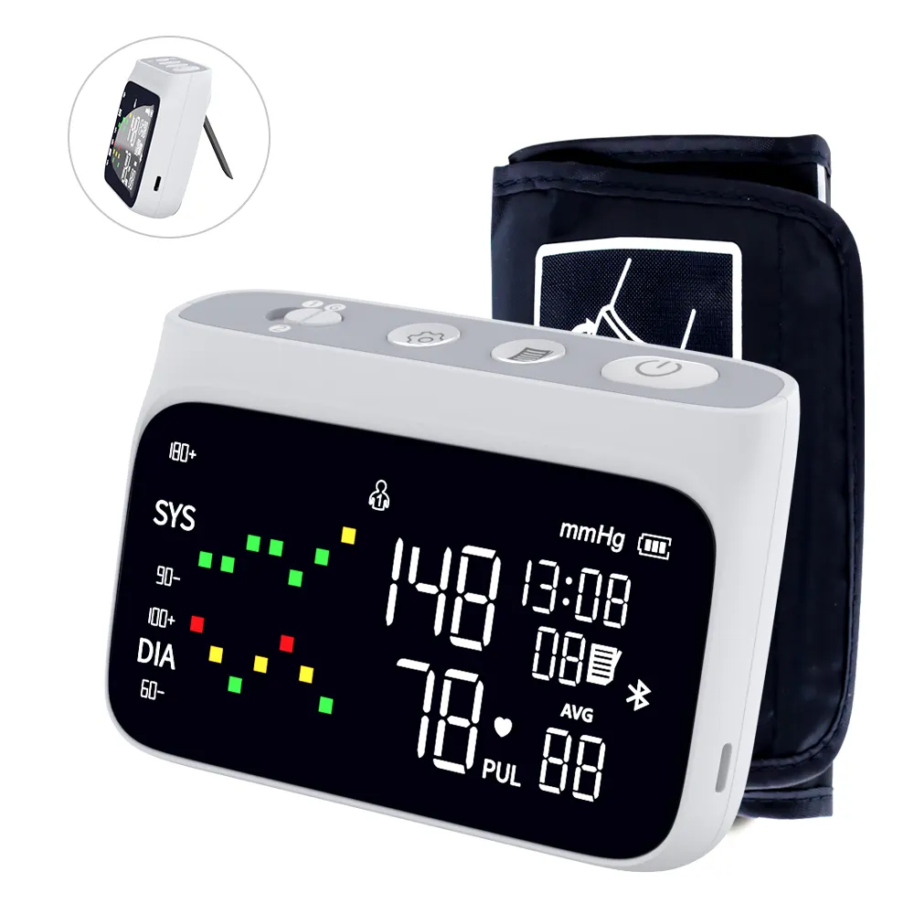 Display a LED automatico portatile ricaricabile Smart muslimdigital Electronic Bp Machine Monitor della pressione sanguigna in piedi