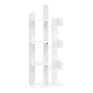 Libreria Moderna a Forma di Albero con 13 Ripiani Angoli Arrotondati 9.8P X 33.9L X 55.1A Bianca Arredamento per <span class=keywords><strong>Soggiorno</strong></span> - Product Image 1