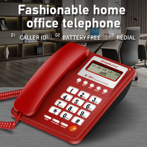Téléphone filaire blanc en gros avec écran et grands boutons en cristal, téléphone fixe de bureau pour projets de bureau, d'école et d'hôtel - Product Image 2