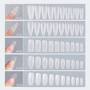 BQAN OEM full frosted Ballet Nail Tablet 500 tablets box Acrylic Short Oval Nail Tips Extended Nail Art Form Tips