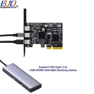 PCI-E 4X 转双 10Gbps USB <span class=keywords><strong>3.2</strong></span> Type-C 连接器 + DisplayPort Mini DP1.4 视频输入转 4K 60Hz 输出扩展适配器卡 - Product Image 3