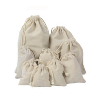 Sac à cordon en coton écologique, taille personnalisée/couleur du tissu/Logo imprimé