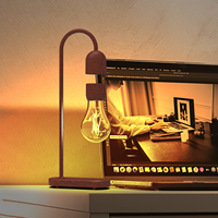 Lampe à ampoule à lévitation magnétique minimaliste, lumière blanche chaude flottante, pour la décoration de la maison et du bureau