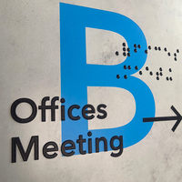 Panneaux de signalisation en aluminium composite personnalisés pour bureau, affichage texturé, relief 3D, braille, impression UV, symboles graphiques