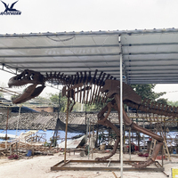 Squelette de T-Rex en fibre de verre grandeur nature, réplique de fossile de dinosaure sur mesure pour la décoration des musées, des centres commerciaux