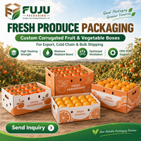 Boîtes rigides en carton ondulé FUJU, écologiques, robustes, haut de gamme, tendance, pour l'emballage agricole/de fruits et légumes