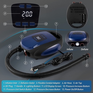 <span class=keywords><strong>Pompe</strong></span> à air électrique numérique Polotrag 12V CC pour voiture, <span class=keywords><strong>gonfleur</strong></span> pour planche de surf, planche à pagaie gonflable - Product Image 6
