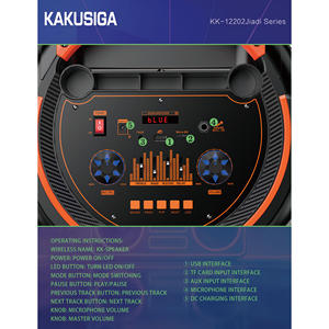 Kakusiga 2x12 In Rechargeable <b>Speaker</b> <b>With</b> Remote And Wireless <b>Microphone</b> Portable Bluetooth Party <b>Speaker</b> - Product Image 5