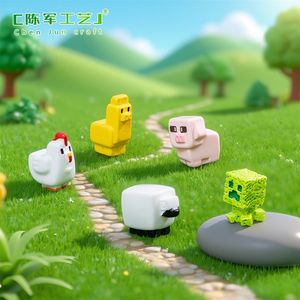 Juego de construcción tridimensional Weij, lindo muñeco, accesorios decorativos para bricolaje, adornos pequeños para escritorio y coche - Product Image 2