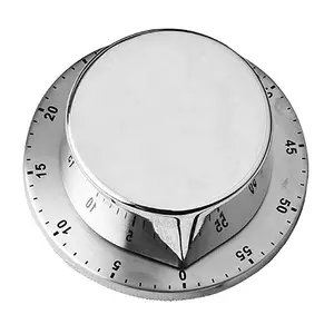 Timer da cucina In Acciaio Inox Meccanico Promemoria Disco Volante di Cottura di Cottura di Gestione del Tempo Timer Orologio Sveglia con Magnetico