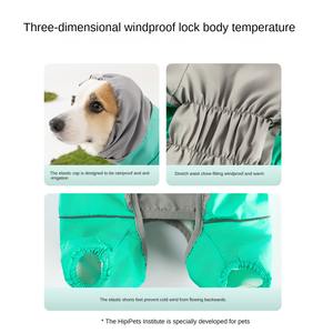 Capa de Chuva para Outono e Inverno Impermeável e à Prova de Vento, Mantém Quente, Roupas Multifuncionais para Animais de Estimação de Tamanho Médio - Product Image 3