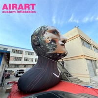 Tête de robot IA gonflable personnalisée pour événements et fêtes, modèle de mascotte, décorations gonflables en forme de tête de guerrier robot intelligent