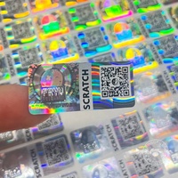 Étiquette holographique 3D autocollante personnalisée Code QR Anti-contrefaçon Autocollant holographique Étiquettes de sécurité