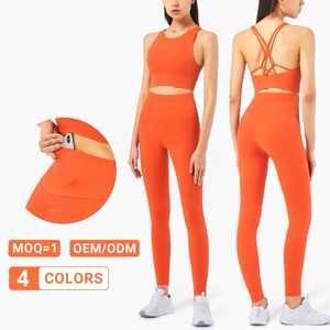 थोक खिलाड़ी ओएम हाई कमर लेगिंग और खेल ब्रा ने महिलाओं के लिए कस्टम फिटनेस का सेट किया - Product Image 1