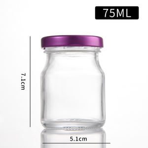 Frascos de vidrio pequeños de 50ml y 75ml con tapas rojas, contenedores de almacenamiento de alimentos para mermelada, miel, especias, postres, fideos de Chocolate, alimentos enlatados - Product Image 5