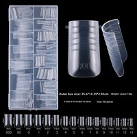 150 pièces/boîte Formes d'ongles naturelles plus épaisses pour extension rapide en gel, sans papier, pour construction rapide
