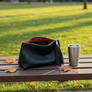 Borsa <span class=keywords><strong>da</strong></span> <span class=keywords><strong>Viaggio</strong></span> per Cosmetici Nera con Cerniera, Personalizzabile, Ecologica, Resistente, con Nappa, Portatile, per Esterni, per Ragazze - Vendita all'Ingrosso - Product Image 6