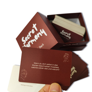 Cartes de fête personnalisées professionnelles d'usine cartes de <span class=keywords><strong>quiz</strong></span> amusantes jeu de cartes en papier d'art de haute qualité avec boîte en papier - Product Image 6