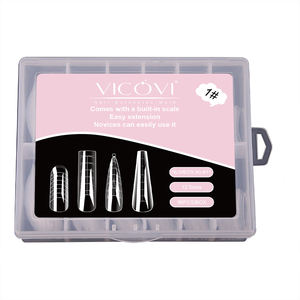 96 pièces par ensemble de <span class=keywords><strong>faux</strong></span> ongles 4 modèles par boîte Transparent moyen long <span class=keywords><strong>faux</strong></span> ongles bricolage Salon manucure - Product Image 1