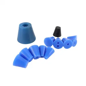 China Manufacturer Custom Colorful Soft Protective Plug Low Temperature Resistance Tapered Solid Silicone Rubber Stoppers