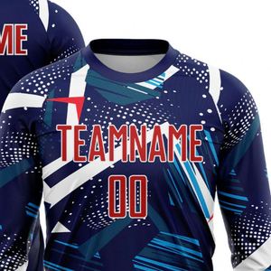 Men Graphic <b>Long</b> Sleeve Soccer Jersey Breathable Football Shirt Quick Dry Performance Athletic Sportswear for Training <b>Matches</b> - Product Image 4