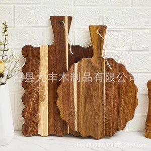 Tabla de cortar de madera Autonomy con forma irregular, apta para alimentos, para camping, plato para carne - Product Image 1