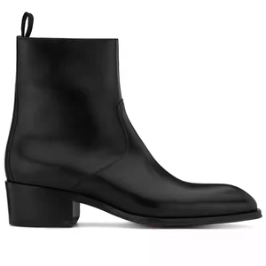 Stivali Chelsea Invernali Classici da Uomo su Misura con Chiusura a Zip, Tomaia in Pelle e Colore Personalizzato alla Moda - Product Image 1