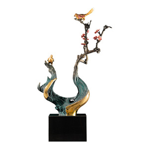 <b>Copper</b> And Gold Years Magpie And Bird Ornament Irregular Shape Home Decoration <b>Table</b> Decor Chinese New Year Gift - Product Image 5
