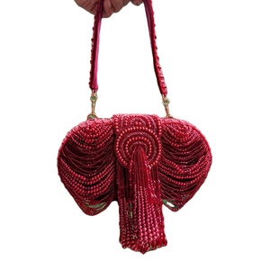 Top Quality Fashionable Handmade Clutch <b>Bag</b> Trendy Beaded Handbag for Girls Available at Wholesale Price for Export From India - Product Image 1