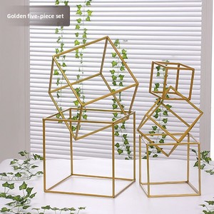 Nuevos Accesorios de Boda 3D con Marco Cuadrado Geométrico de Hierro Forjado - Decoraciones Creativas, Telones de Fondo, Marcadores de Pasillo, Áreas de Bienvenida, <span class=keywords><strong>Escaparates</strong></span> - Product Image 4