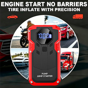 Nouveau modèle BR : Démarreur de batterie de voiture portable 12V 4-en-1 avec batterie externe et compresseur d'air, outil d'urgence, garantie 1 an - Product Image 3