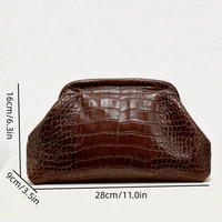 Sac à main vintage en cuir artificiel à motif tissé, sac bordeaux, robes de soirée pour femmes, sac à main grande capacité pour femmes