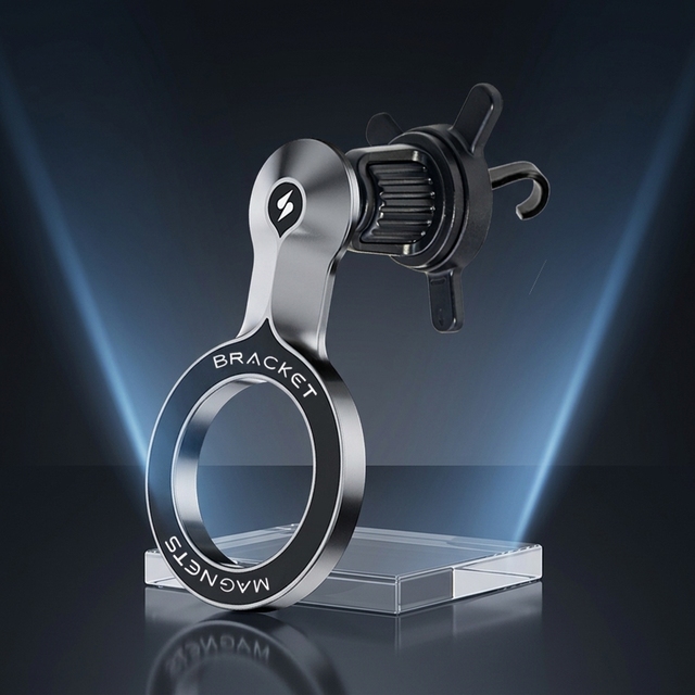 Aluminum Alloy Magnetic Car Phone Bracket 360 Rotation Air Vent Magnet Phone Holder Car Mount for Smartphone