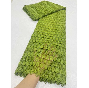 Vente chaude Design Guipure Cordon Dentelle Tissu Aso Ebi pour Robe De Soirée Brodée Dubaï - Product Image 1