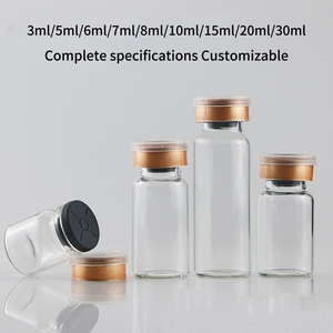 Clear Glass Headspace Vials 2ml 3ml 5ml 10ml Plastic Aluminum Caps <b>Rubber</b> Stoppers for Infusion Screen Printing Surface Carton - Product Image 6